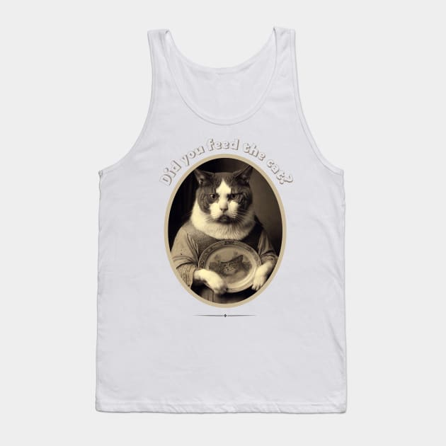 Hungry cat with an empty plate did you feed the cat? Tank Top by GorinART